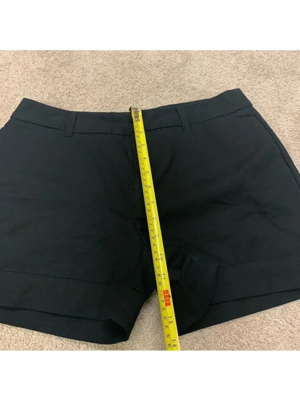 𝅺CATHERINE Malandrino Black cargo shorts belt loops pockets Sz 10